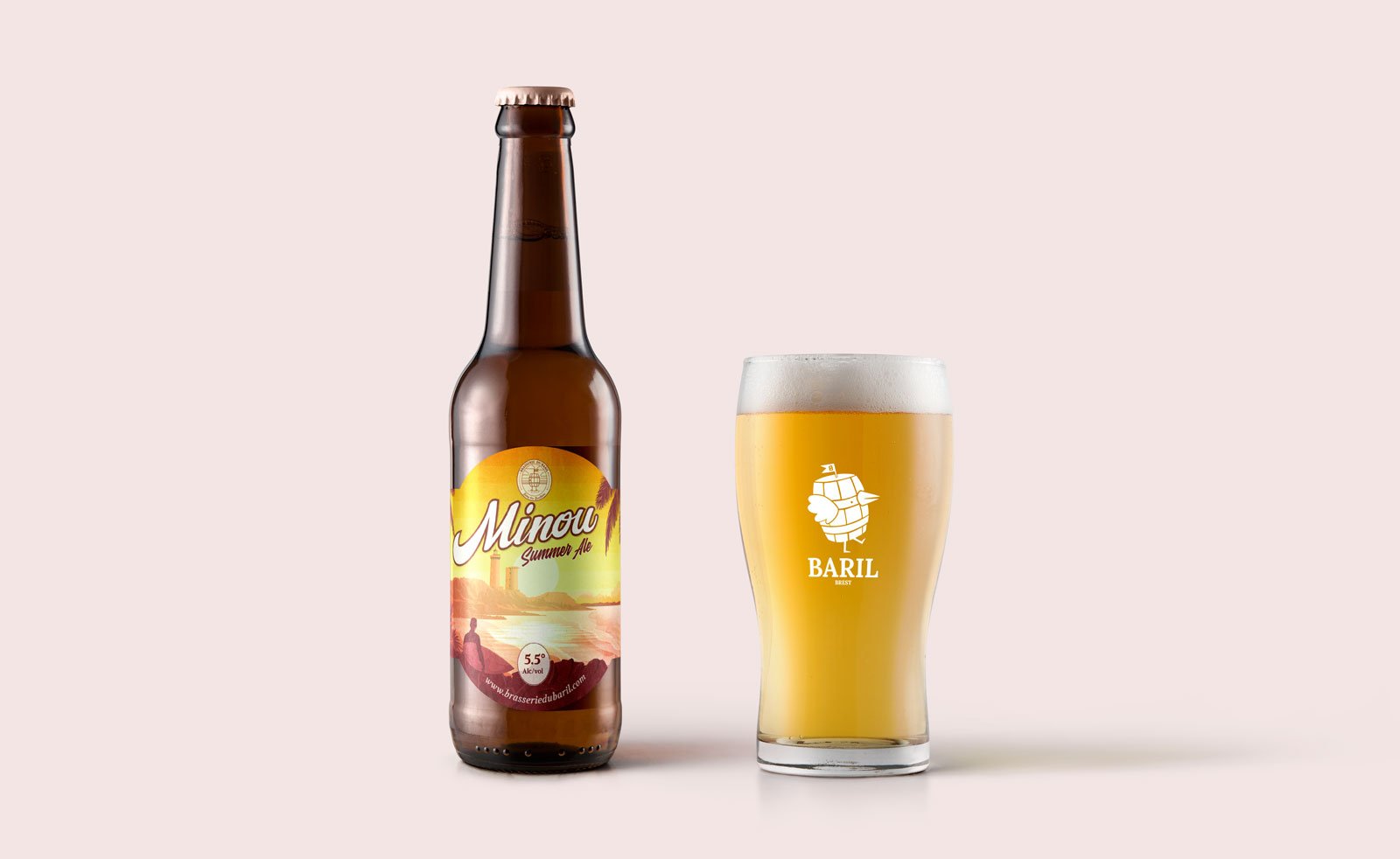 beer Blonde Bottle MINOU1