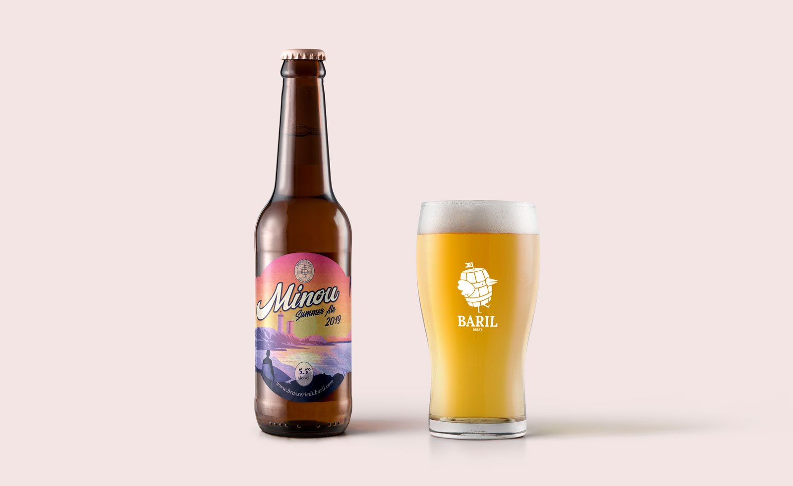 beer Blonde Bottle MINOU2