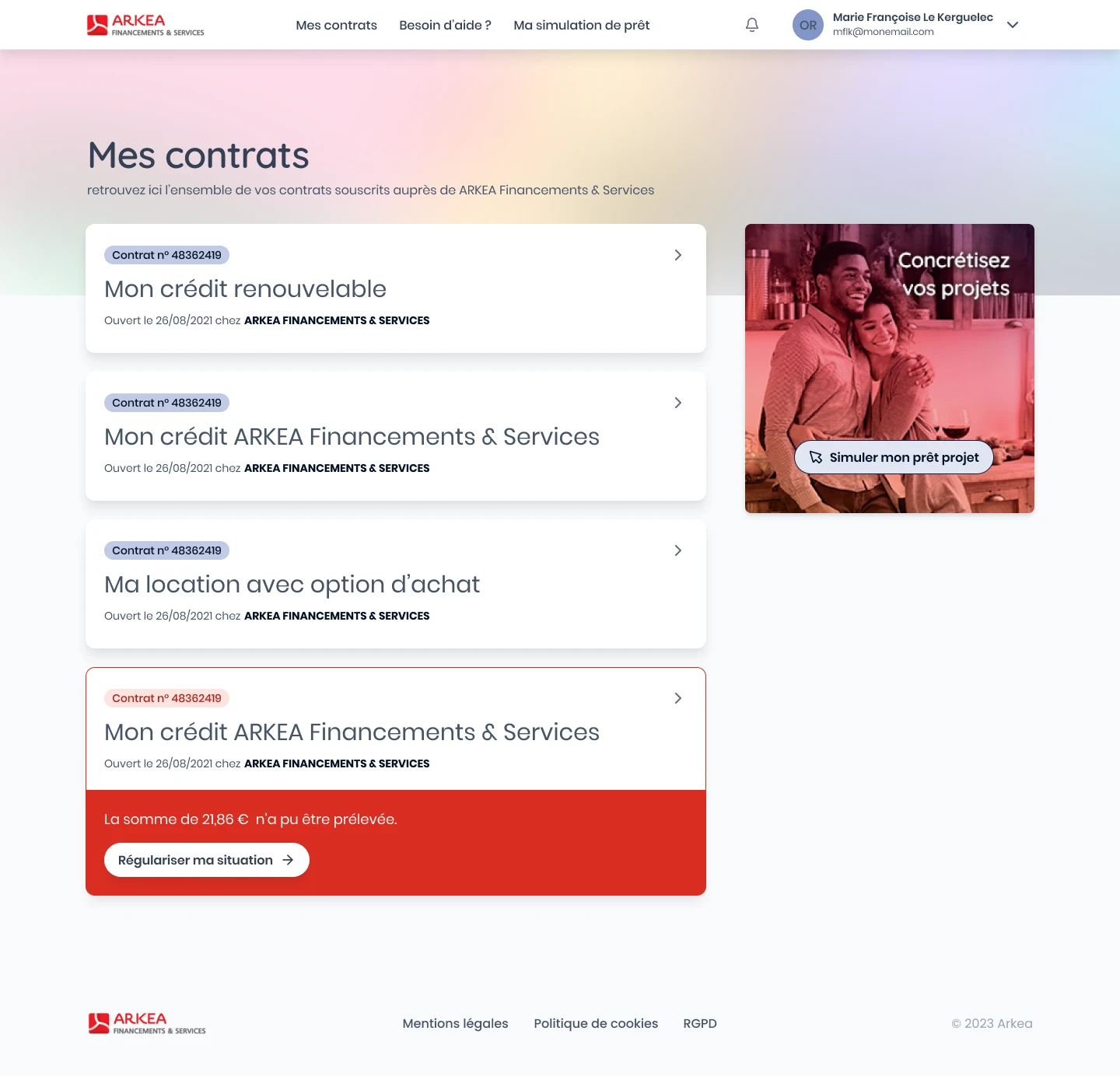 a01 dashboard plus de 2 contrats