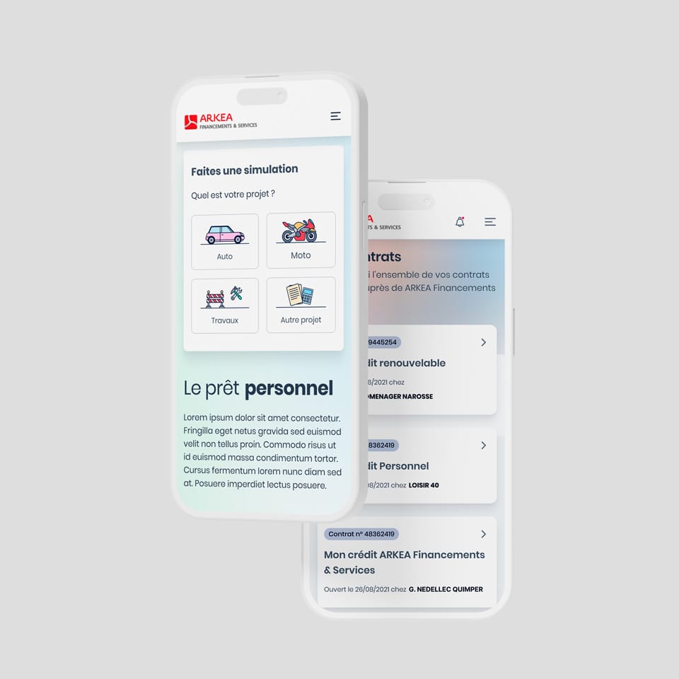arkea mobile mockup