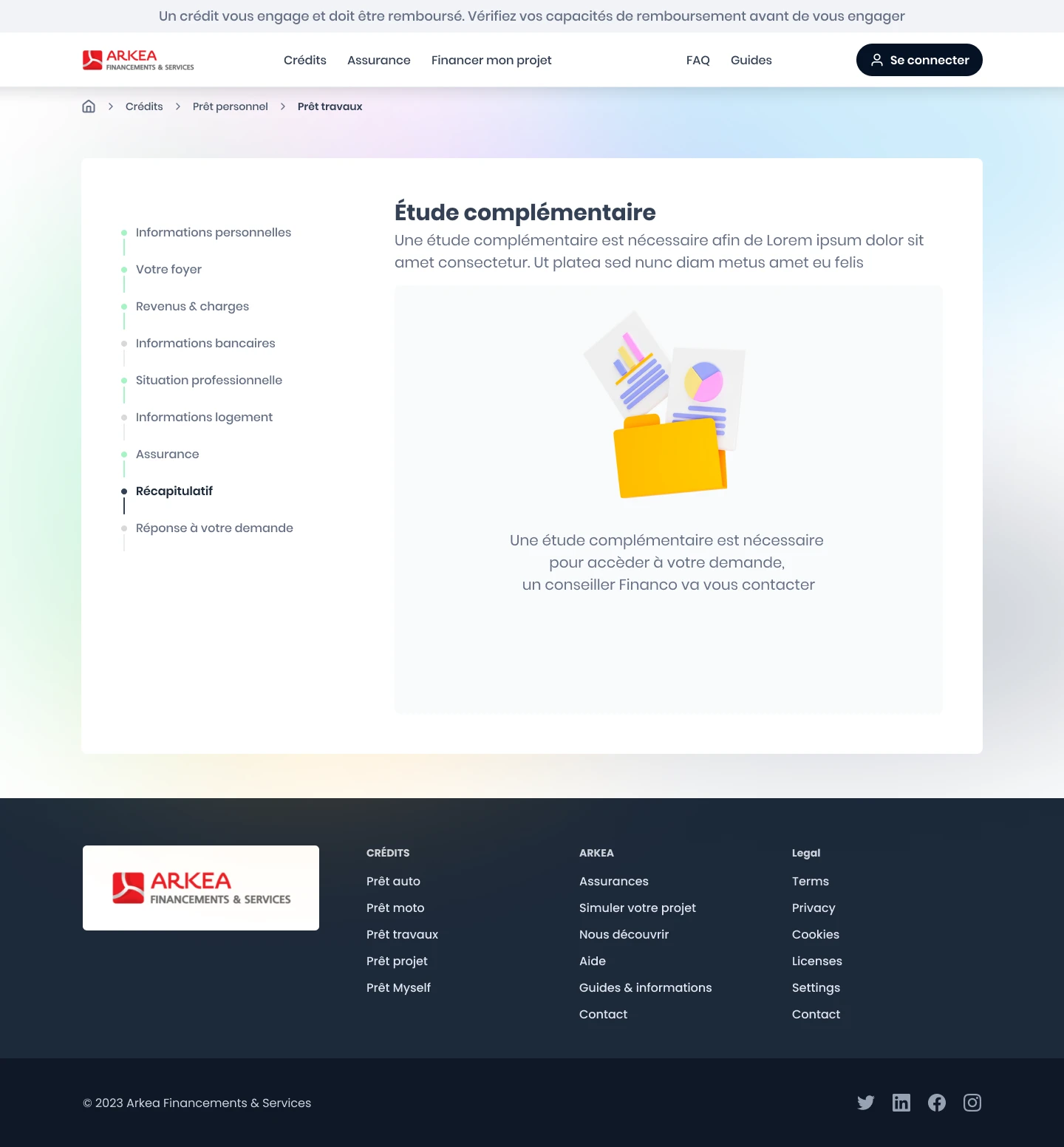 arkea etude complementaire