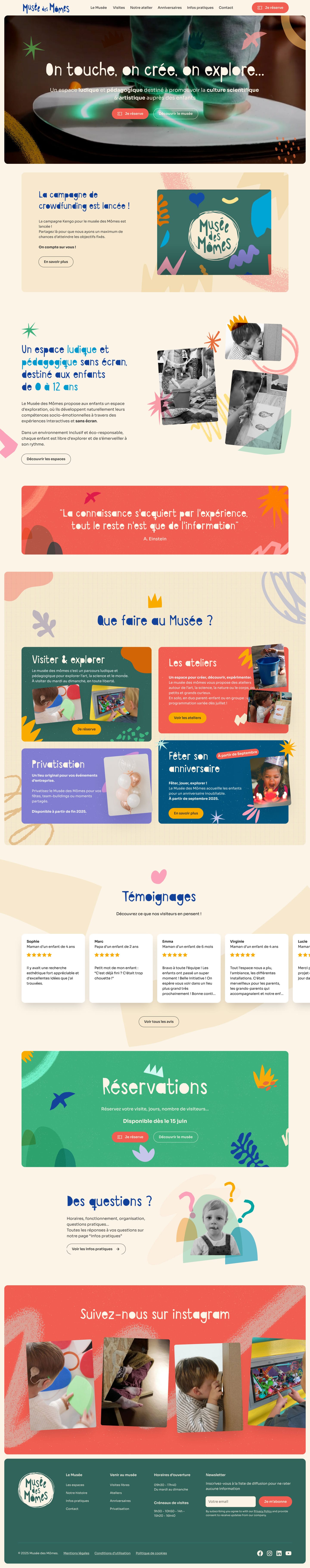 Musée des Mômes Homepage